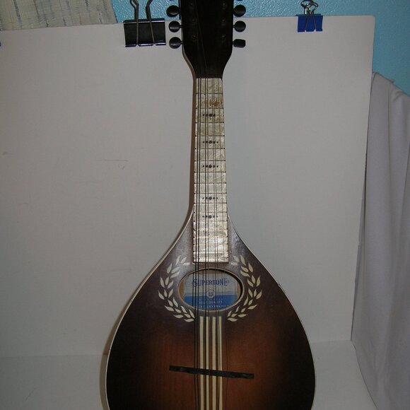 Antique Vintage Supertone High Quality 8 String  MANDOLIN 24" Long Really Nice - Picture 1 of 8
